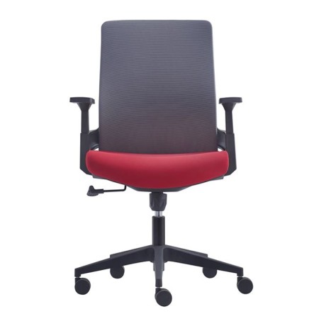 Καρέκλα γραφείου παιδική BF8950 ύφασμα mesh χρώμα γκρι - κόκκινο 64x64x98/110εκ.
