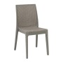 DAFNE Plastic Chair Tortora Beige (Rattan Look)