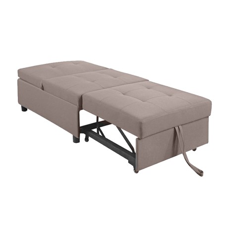 Καρέκλα - Κρεβάτι Imola ύφασμα χρώμα cappuccino 75x106x90εκ.