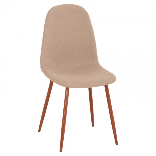 ΚΑΡΕΚΛΑ LEONARDO HM00100.07 ΥΦΑΣΜΑ ΜΠΕΖ ΚΑΙ ΚΑΦΕ ΜΕΤΑΛΛΙΚΑ ΠΟΔΙΑ 45x48x89.5Υεκ.