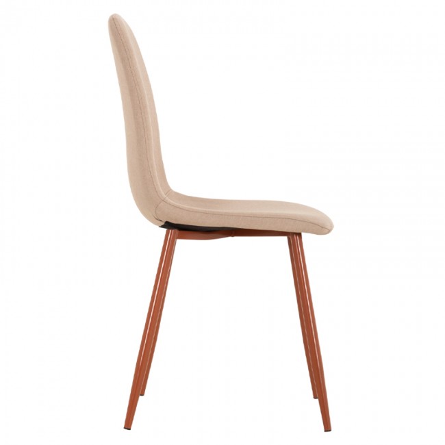 ΚΑΡΕΚΛΑ LEONARDO HM00100.07 ΥΦΑΣΜΑ ΜΠΕΖ ΚΑΙ ΚΑΦΕ ΜΕΤΑΛΛΙΚΑ ΠΟΔΙΑ 45x48x89.5Υεκ.