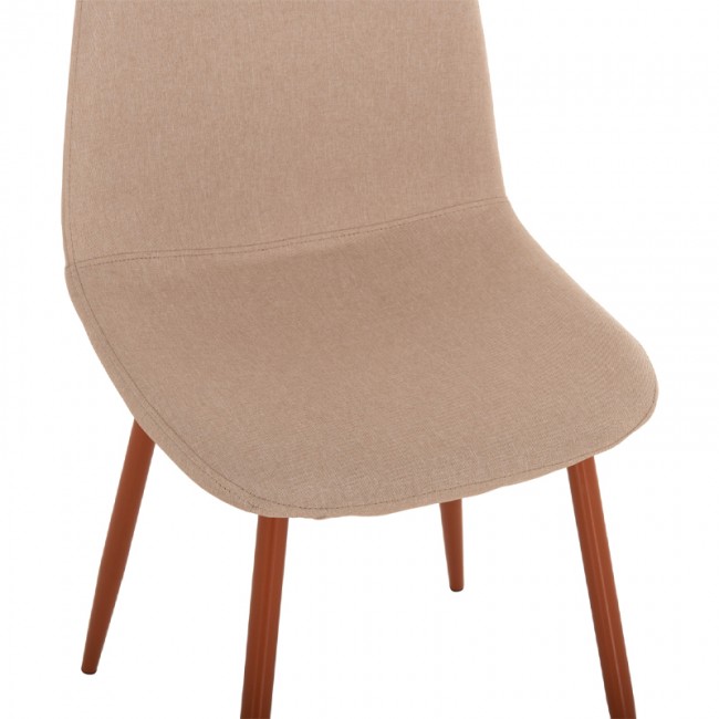 ΚΑΡΕΚΛΑ LEONARDO HM00100.07 ΥΦΑΣΜΑ ΜΠΕΖ ΚΑΙ ΚΑΦΕ ΜΕΤΑΛΛΙΚΑ ΠΟΔΙΑ 45x48x89.5Υεκ.