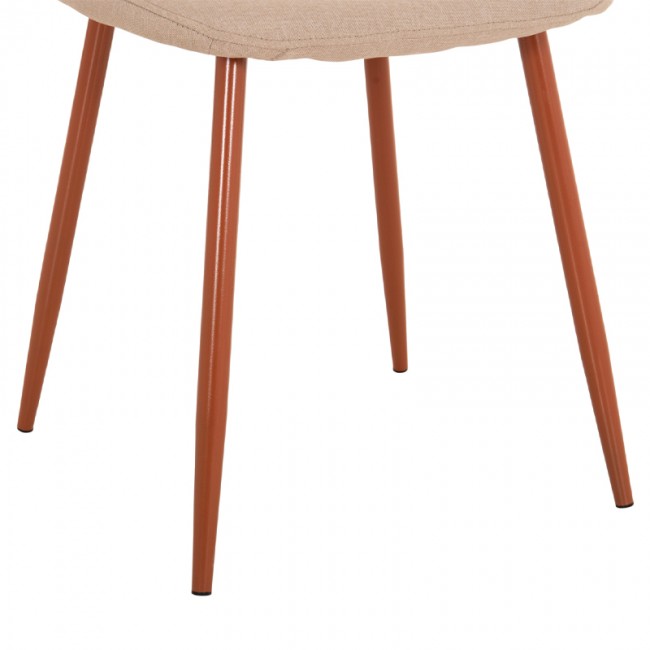 ΚΑΡΕΚΛΑ LEONARDO HM00100.07 ΥΦΑΣΜΑ ΜΠΕΖ ΚΑΙ ΚΑΦΕ ΜΕΤΑΛΛΙΚΑ ΠΟΔΙΑ 45x48x89.5Υεκ.