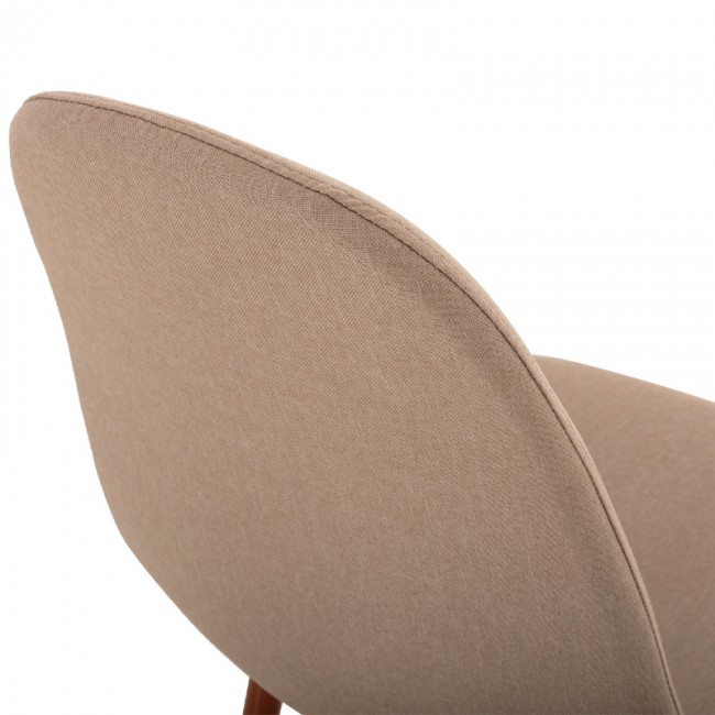 ΚΑΡΕΚΛΑ LEONARDO HM00100.07 ΥΦΑΣΜΑ ΜΠΕΖ ΚΑΙ ΚΑΦΕ ΜΕΤΑΛΛΙΚΑ ΠΟΔΙΑ 45x48x89.5Υεκ.