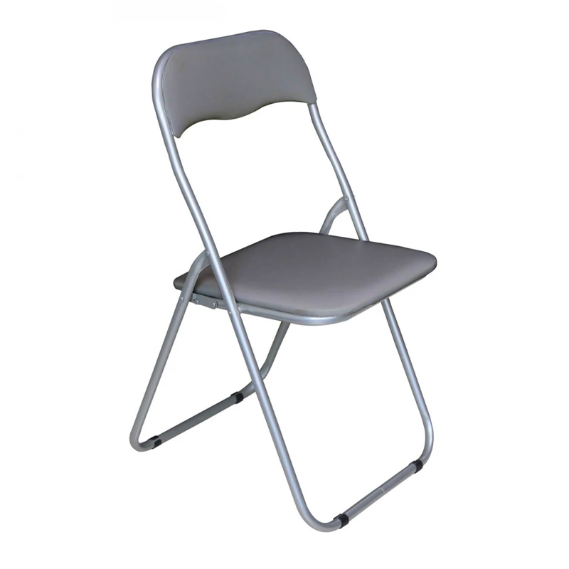 LINDA Folding Chair Grey Pvc (Grey Paint)
