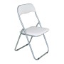 LINDA Folding Chair White Pvc (Grey Paint)