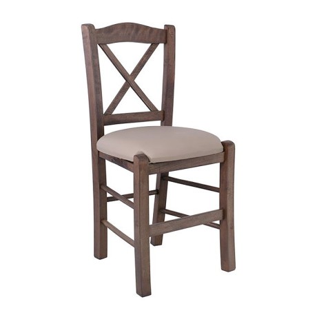 METRO Beech Chair Impregnation Walnut/Pu Cappuccino