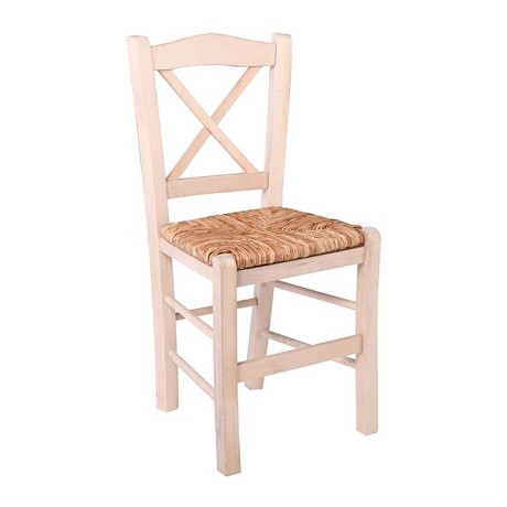 METRO Chair Unpainted with Rush Seat