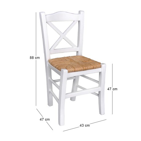 METRO Chair Impregnation Lacquer White