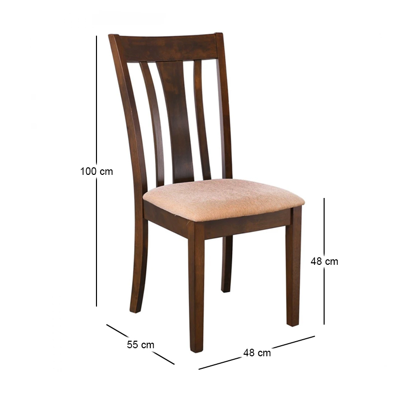 MOLTEN Chair Dark Walnut / Fabric Beige