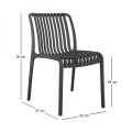 MODA-H Stackable Chair PP-UV Black
