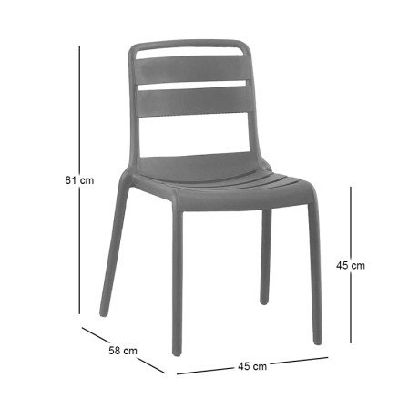 SERENATA Chair PP-UV Anthracite