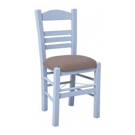 SIFNOS Beech Chair Impregnation Lacquer Grey/Pu Cappuccino