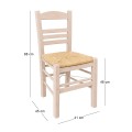 SIFNOS Chair Unpainted with Rush Seat