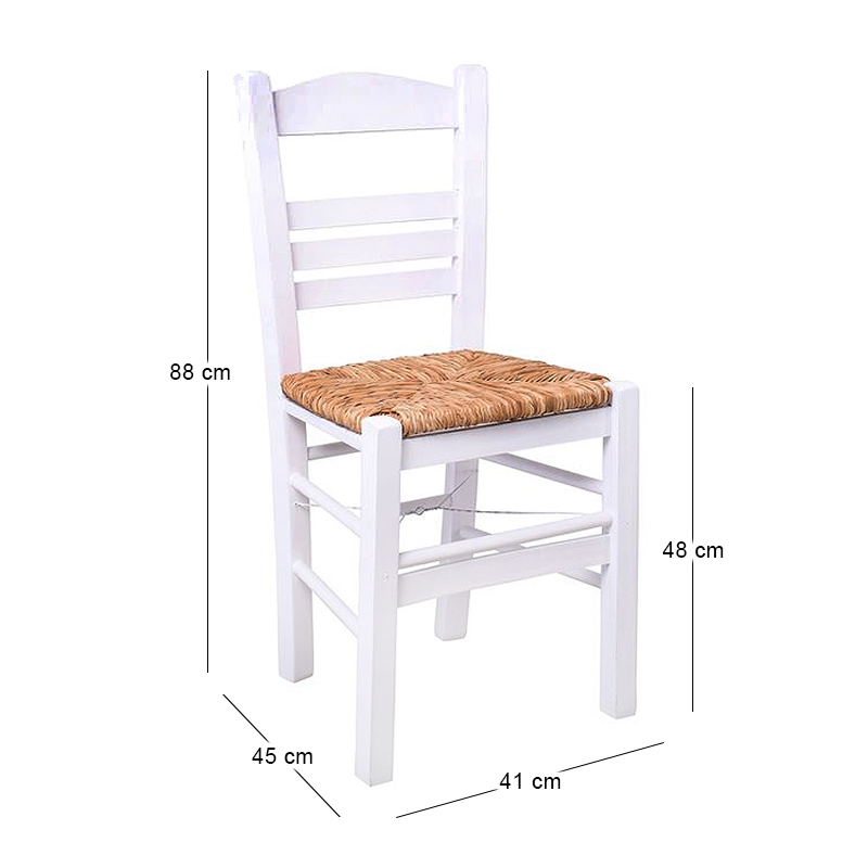 SIFNOS Chair Impregnation Lacquer White