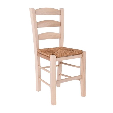 SKIROS Chair Unpainted with Rush Seat