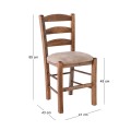 SKIROS Beech Chair Impregnation Walnut/Suede Beige