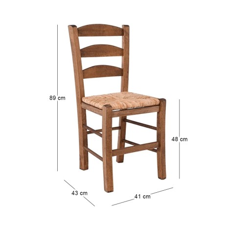 SKIROS Beech Chair Impregnation Walnut