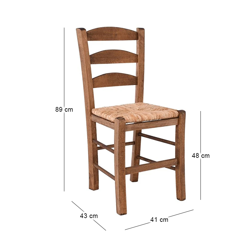 SKIROS Beech Chair Impregnation Walnut