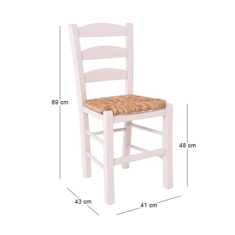 SKIROS Beech Chair Impregnation Lacquer Creamy