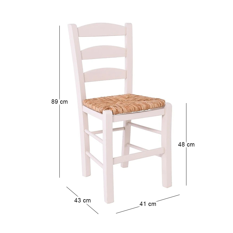SKIROS Beech Chair Impregnation Lacquer Creamy