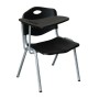 STUDY Chair-Desk Steel Silver / PP Μαύρo