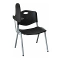 STUDY Chair-Desk Steel Silver / PP Μαύρo