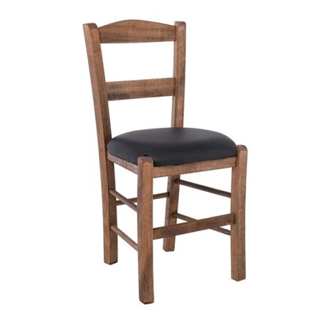 SYROS Beech Chair Impregnation Walnut/Pu Black
