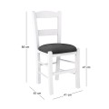 SYROS Chair Impregnation Lacquer White/Pu Black