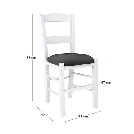 SYROS Chair Impregnation Lacquer White/Pu Black