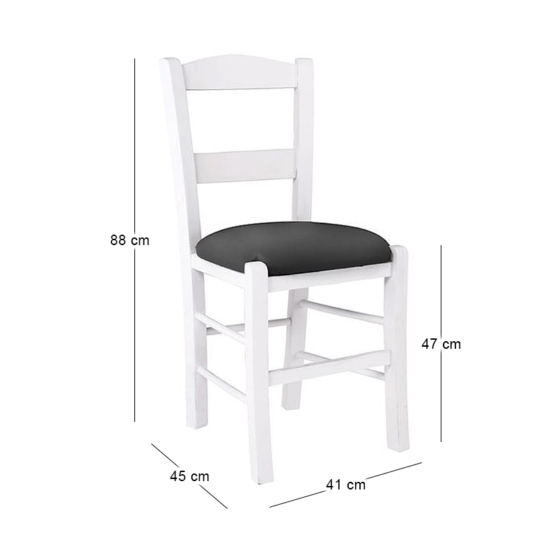 SYROS Chair Impregnation Lacquer White/Pu Black