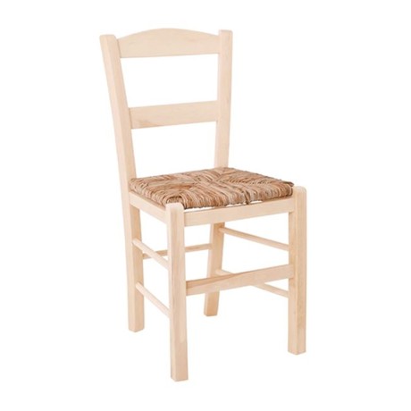 SYROS Chair Unpainted with Rush Seat