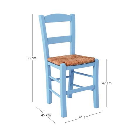SYROS Chair Impregnation Lacquer Sky Blue