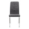 Alma Megapap pu leather dining chair in grey color with metal chrome legs 42x53x97cm.