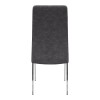 Alma Megapap pu leather dining chair in grey color with metal chrome legs 42x53x97cm.