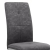 Alma Megapap pu leather dining chair in grey color with metal chrome legs 42x53x97cm.