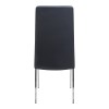 Alma Megapap pu leather dining chair in black color with metal chrome legs 42x53x97cm.