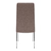 Alma Megapap pu leather dining chair in beige color with metal chrome legs 42x53x97cm.