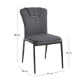 ANDRIA Chair Metal Black/Pu Anthracite