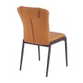 ANDRIA Chair Metal Black/Pu Orange