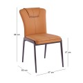ANDRIA Chair Metal Black/Pu Orange