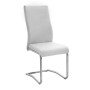 Benson chair with chrome frame and Pvc coating in ecru color 46x52x97cm.