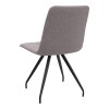 Bianca Megapap fabric dining chair in beige color with black metal leg 43x56x84cm.