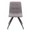 Bianca Megapap fabric dining chair in beige color with black metal leg 43x56x84cm.