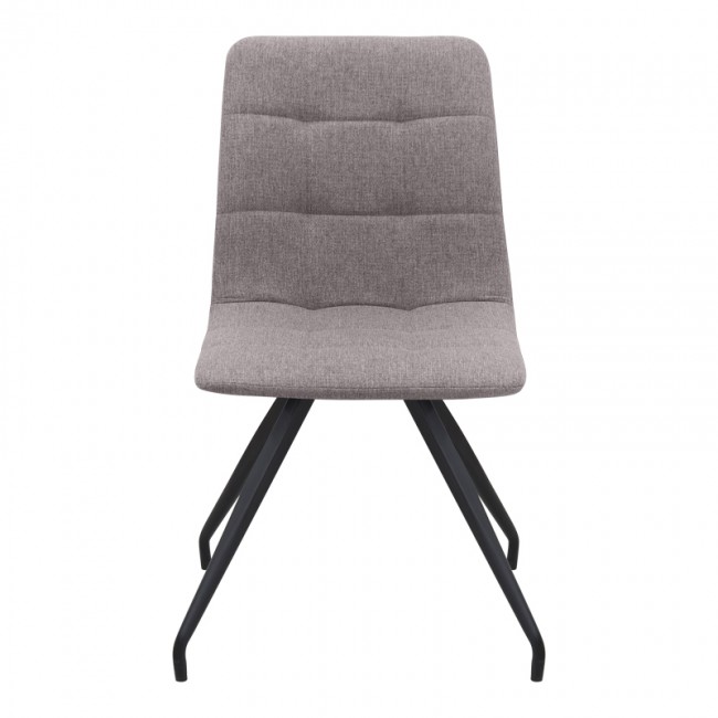 Bianca Megapap fabric dining chair in beige color with black metal leg 43x56x84cm.
