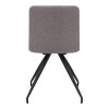 Bianca Megapap fabric dining chair in beige color with black metal leg 43x56x84cm.