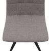 Bianca Megapap fabric dining chair in beige color with black metal leg 43x56x84cm.