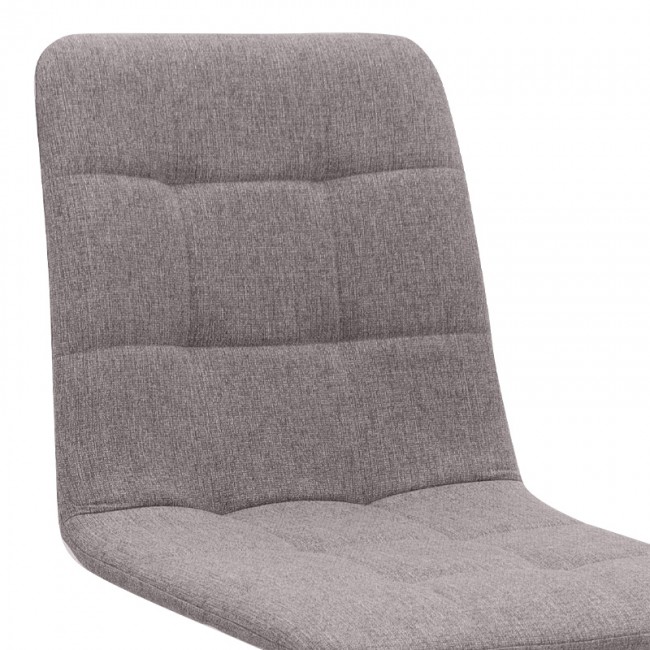 Bianca Megapap fabric dining chair in beige color with black metal leg 43x56x84cm.