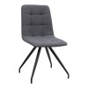 Bianca Megapap fabric dining chair in grey color with black metal leg 43x56x84cm.