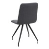 Bianca Megapap fabric dining chair in grey color with black metal leg 43x56x84cm.